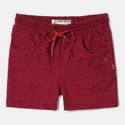 Jockey Girls Super Combed Cotton Regular Fit Solid Shorts- AG04-image-117