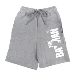 DC by Wear Your Mind Boys Grey Typography Printed Batman Shorts-image-71