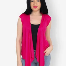 TEEMOODS High-Low Cotton Shrug-55