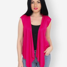 TEEMOODS High-Low Sleeveless Shrug-37
