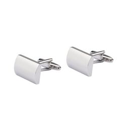 The Tie Hub Rhodium-Plated Rectangular Cufflinks-image-33