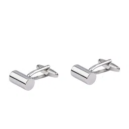 The Tie Hub Rhodium-Plated Cylinder Pipe Cufflink-image-36