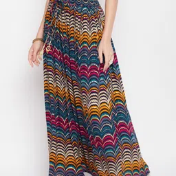 Clora Creation Ethnic Motif Printed Flared Maxi Skirt image 4