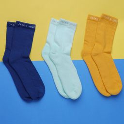 Jack & Jones Men Pack of 3 Calf-Length Cotton Socks-picture-23