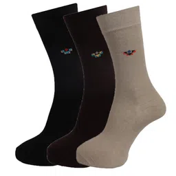 Dollar Socks Men Pack Of 3 Assorted Calf Length Cotton Socks-image-96