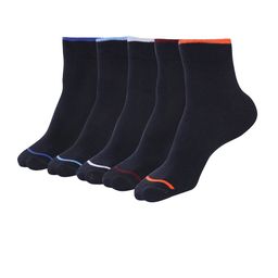 RC. ROYAL CLASS Men Pack Of 5 Black Solid Cotton Socks-40