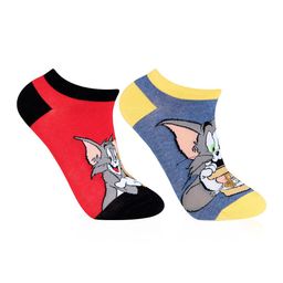 Bonjour Unisex Pack of 2 Tom and Jerry Printed Assorted Cotton Socks-58