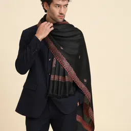 Zamour Men Ethnic Motif Woven Design Stole-image-25
