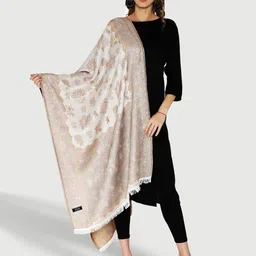 SWI Stylish Women Ethnic Motifs Woven Design Woollen Stole-image-31