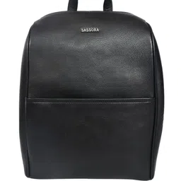 Sassora Brand Logo Leather Backpack-14