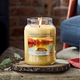 YANKEE CANDLE Yellow Solid Large Jar Scented Candles -Autumn Sunset-17