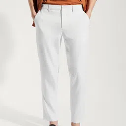 MANGO MAN Solid Trousers-image-55