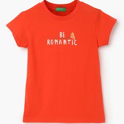 United Colors of Benetton Girls Typography Printed Pure Cotton T-shirt-image-59