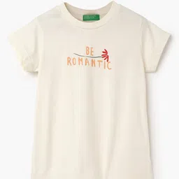 United Colors of Benetton Girls Typography Printed Pure Cotton T-shirt-image-53
