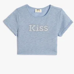 Koton Girls Round Neck Short Sleeves Regular Top-image-98