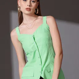 STREET 9 Shoulder Straps Sleeveless Cotton Top-picture-14
