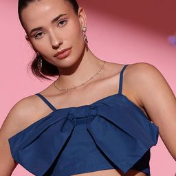 STREET 9 Pure Cotton Shoulder Straps Crop Top-picture-30