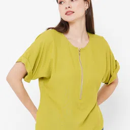 Curves by MISH Round Neck Extended Sleeves Top-image-84