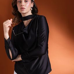 Globus Choker Neck Satin Top-image-45