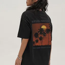 LULU & SKY Printed Oversized Drop-Shoulder Sleeves Pure Cotton T-shirt-image-38
