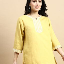 De Moza Tie-Up Neck Cotton Top-picture-12