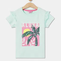R&B Girls Graphic Printed Ruffled Regular Cotton Top-picture-30