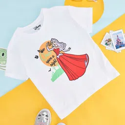 Pantaloons Junior Girls Graphic Printed Cotton Top-image-80