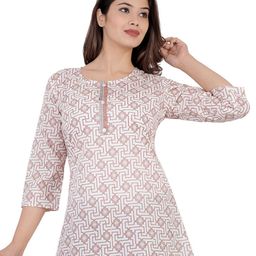 BAESD Geometric Printed Round Neck Cotton Regular Top-11
