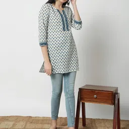 JANAKDULARI CREATION Polka Dot Print Cotton Top-picture-54