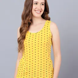 DIAZ Polka Dot Printed Sleeveless Scoop Neck Tank Top-picture-50