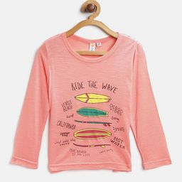 Kids On Board Girls Typography Printed Cotton T-shirt-image-87