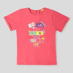 Somersault Girls Typography Printed Round Neck Pure Cotton Top-picture-36