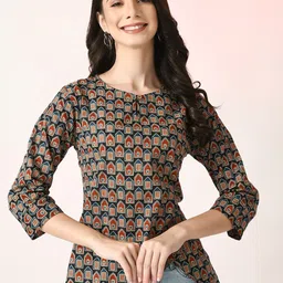 Myshka Ethnic Motif Printed Cotton Top-image-94