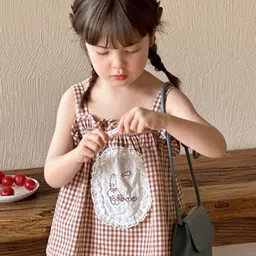LULU & SKY Checked Cotton Top-picture-30