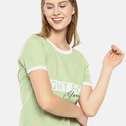 Campus Sutra Green Regular Cotton Top-picture-29
