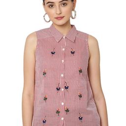 SAVI Striped Sleeveless Cotton Top-picture-34