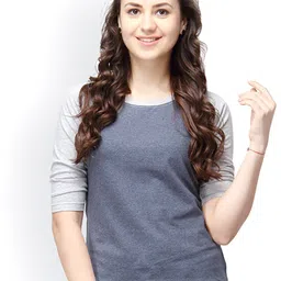 Campus Sutra Colourblocked Cotton Regular Top-image-29