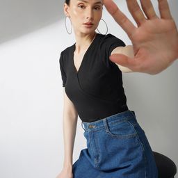Lagashi V-Neck Wrap Top-picture-40