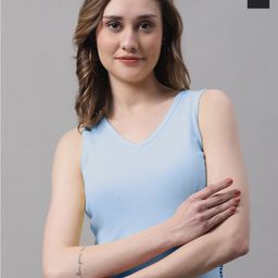 FBAR Pack Of 2 Ribbed V-Neck Sleeveless Fitted Cotton Top-image-75