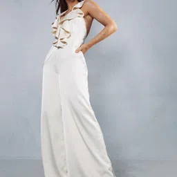 MISSPAP Halter Neck Satin Basic Jumpsuit with Ruffles-picture-38