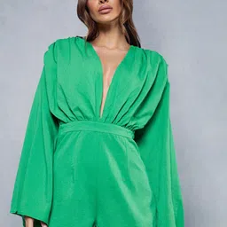 MISSPAP Plunge Neck Tie-Up Detail Playsuit-picture-44