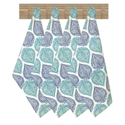 Texstylers 4 Pieces Blue & White Printed Cotton Kitchen Towels-image-71
