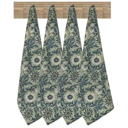 Texstylers 4 Pieces Green & White Printed Cotton Kitchen Towels-image-56