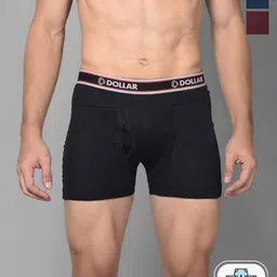 Dollar Bigboss Men Solid Pack of 3 Combed Cotton Intrerlock Pocket Trunks-picture-46