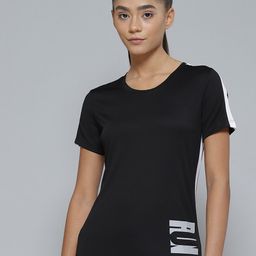 Alcis Women Black Printed Slim Fit T-shirt-image-41