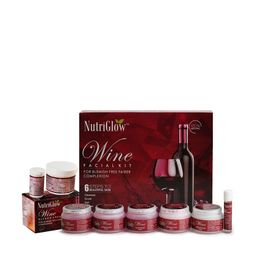 NutriGlow Sustainable Set of Wine Facial Kit 250 g + 10 ml & Wine Bleach Cream 43 g-30