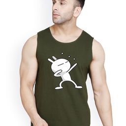 SLOWLORIS Graphic Printed Bio Wash Innerwear Gym SL26 ZOZO OLIVE-image-73