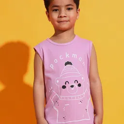 PockMAN Boys Printed Pure Cotton Tank Vest B- (Vest)_Lvndr(happyPanda)_(12-18M)-image-92