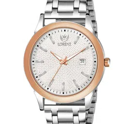 LORENZ Men Brass Dial & Bracelet Style Straps Analogue Multi Function Watch MK-4051R image 2