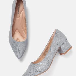 Van Heusen Textured Block Heel Pumps-30